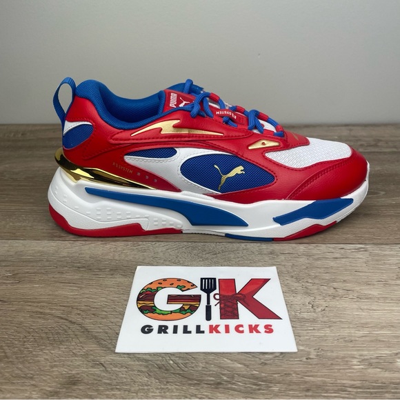 PUMA RS-Fast RWB JR Boys' Sneakers White / Red / Blue / Gold (388344 01) - Picture 1 of 5